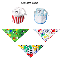 Ensemble Chapeau Décoratif et Bavette pour Animaux de Compagnie (Chiens et Chats) 2026 – Polyester Solide Lavable Classique