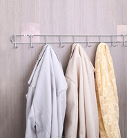 Crochets de rangement multifonctionnels écologiques en acier au carbone pour manteaux et serviettes, à fixer sur porte ou mur, pour un gain de place
