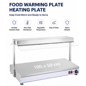 100x50cm Commercial Electric Food Warmer Countertop Food Warming Station with Heat <b>Lamp</b> - Product Image 1