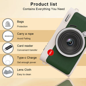 8MP + 5MP 4K HDプロフェッショナルデジタルカムコーダー64MPオートフォーカスビデオアンチシェイクデュアルレンズ付き1200mAhミニカムコーダー - Product Image 4