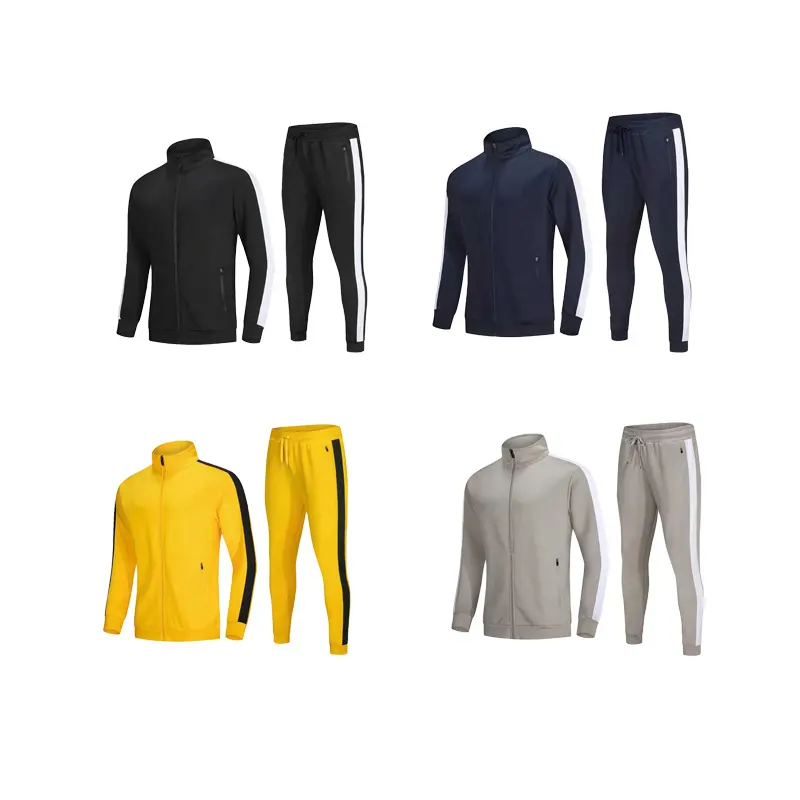 Hot Selling Training Sweatsuits Set Custom Unisex Trainingspak Set Custom Logo Jogging Pakken Trainingspak Voor Mannen