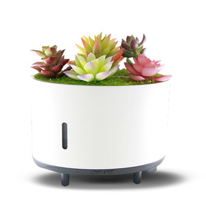Ultrasuoni nuovo Design fiamma fuoco diffusore di aromi umidificatori altoparlante la musica BT simulare pianta artificiale LED diffusore di olio leggero - Product Image 1
