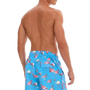 Short de bain homme imprimé flamant rose par sublimation, design personnalisé, pour garçons et adultes, idéal pour la natation, le surf et la planche. - Product Image 4
