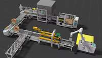 Machine d'emballage robotisée, érecteur de cartons automatique, scelleuse de cartons, robot de palettisation, ligne de production d'emballage personnalisée