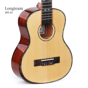 Tenor 26 Inch Tất Cả Các Vân Sam Rắn Và Gỗ Gụ Ukulele Hawaii <span class=keywords><strong>4</strong></span> Dây Ukulele Độ Bóng Cao - Product Image 5