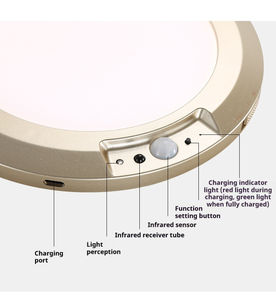 现代设计的可充电无线发光二极管吊灯3CCT顶灯，带运动传感器和室内遥控壁灯 - Product Image 3