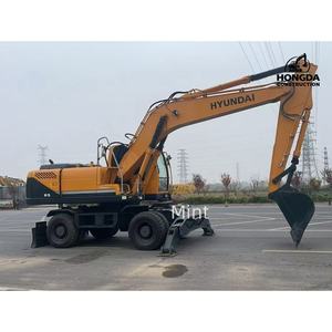 Excavadora profesional de segunda mano Hyundai Original Hyundai 210w-9 Excavadora de ruedas 21 toneladas Asequible - Product Image 4
