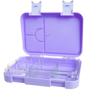Boîte de rangement en plastique pour enfants, sans BPA, compatible micro-ondes, 6 compartiments, pour boîte à lunch bento - Product Image 1