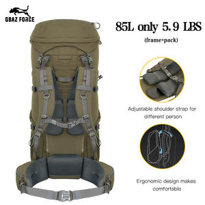Mochila de Senderismo Gbaz Force 85L, Ligera, con Marco de Aluminio, Correa Ajustable, para Deportes al Aire Libre, Unisex, Verde Ranger - Product Image 1