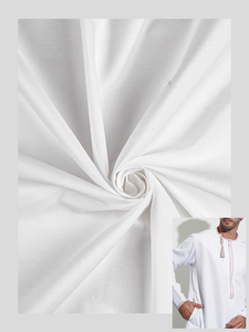 Trắng 80% polyester 20% Rayon TR suiting vải cho Muslin ăn mặc phù hợp với 150cm người đàn ông kandura thobe hàng hóa đã sẵn sàng trong kho - Product Image 3