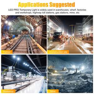 Éclairage suspendu de chantier IP65 100W LED Pro, luminaire temporaire pour chantier, atelier, intérieur, extérieur, entrepôt - Product Image 6