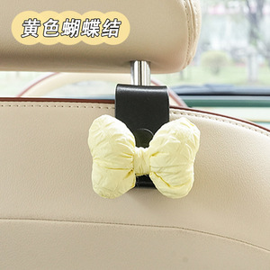 Crochet de dossier de siège auto avec nœud en ABS, style dessin animé, multifonctionnel, décoration intérieure de voiture - Product Image 4