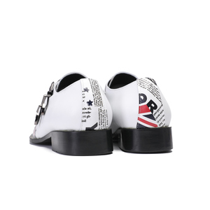 NA485 Tendencia de la moda Cabeza de hierro Primavera y otoño Moda Zapatos de hombre Peluquería Club nocturno británico Show Color blanco Tamaño grande - Product Image 4