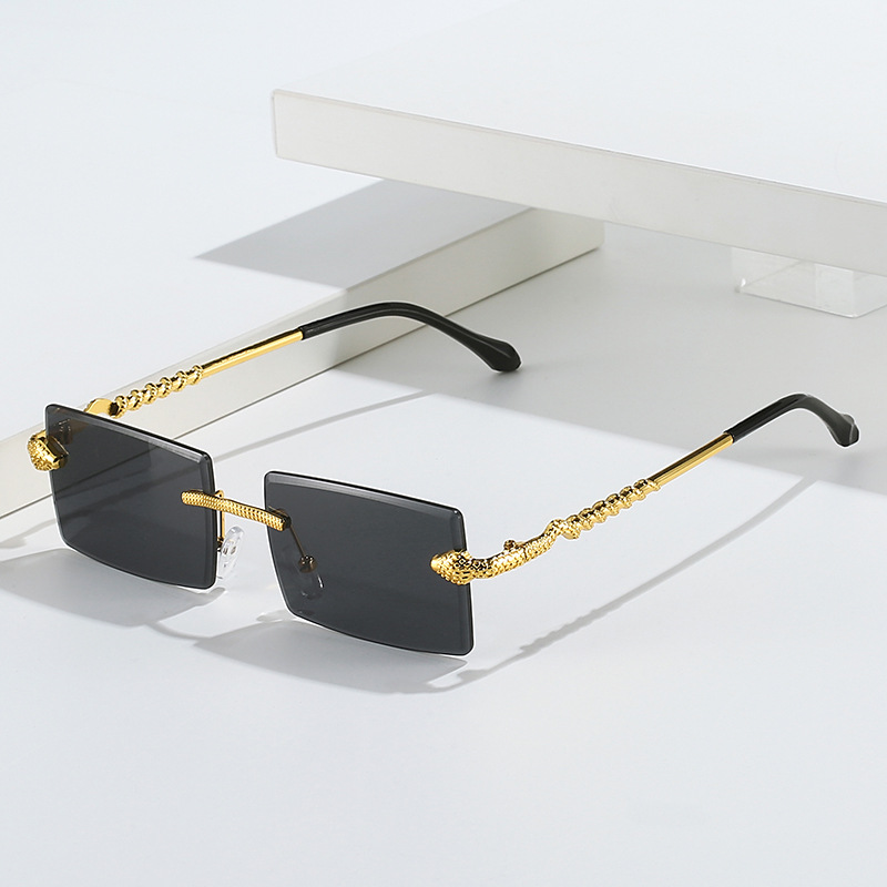注目ブランド/BLANK SUNGLASSES/RIMLESS.サングラス/ギフト可能 Shop Our Trendy Square Rimless Frames Sunglasses for 2024