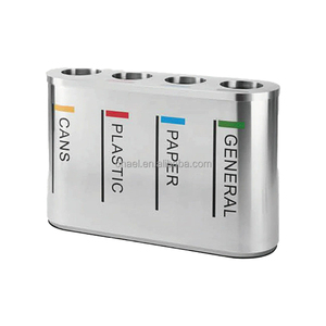 Poubelle de recyclage en acier inoxydable de capacité ouverte de 120L poubelle intérieure/extérieure pour l'assainissement des déchets Poubelle Basurero - Product Image 3