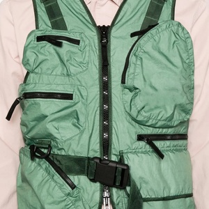 Chaleco de trabajo ligero para exteriores con múltiples bolsillos, chaleco sin mangas con hebilla personalizado para hombre, chaleco de nailon con forro de malla. - Product Image 6