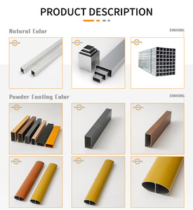 Fabricante de aluminio de 25x25mm, Serie 6000, perfiles de tubos huecos cuadrados, Material de grano de madera de combustión <span class=keywords><strong>tubular</strong></span> para puertas al aire libre - Product Image 5