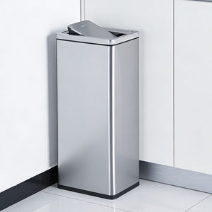 ที่จ่ายกระดาษเช็ดมือในห้องน้ำสาธารณะ ฝาปิดแบบสวิง ถังขยะสแตนเลส ทรงสี่เหลี่ยมแนวตั้ง ฝาเปิด-ปิดแบบพลิก ขนาดใหญ่ - Product Image 5