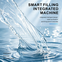 Machine de remplissage d'eau potable entièrement automatique et intelligente 5L-18L, système de purification d'eau potable RO intégré