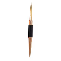 2024 luxe noir métal Double Nail Art pinceaux Liner Set ovale Nylon Point fleur stylo outils de maquillage avec Style de luxe
