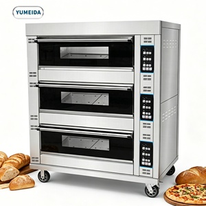 Four de Cuisson Électrique Professionnel à Trois Niveaux et Neuf Plateaux, Grande Capacité, pour Boulangerie Commerciale – Meilleures Ventes - Product Image 1