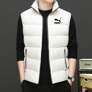 Gilet <span class=keywords><strong>Invernale</strong></span> da Uomo Lungo e Spesso, Vendita Calda, Alta Qualità, Casual, con Colletto Alto e Chiusura a Cerniera, Tinto in Capo - Product Image 4