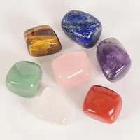 Conjunto de 7 piezas coloridas para Yoga, curación Natural, energía, cristal de Chakra, piedras irregulares naturales, envío directo