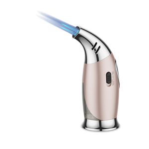 2024 nouveautés forte coupe-vent conception personnalisée Triple flammes rechargeable Cigarette polyvalent BBQ incliné torche briquet - Product Image 5