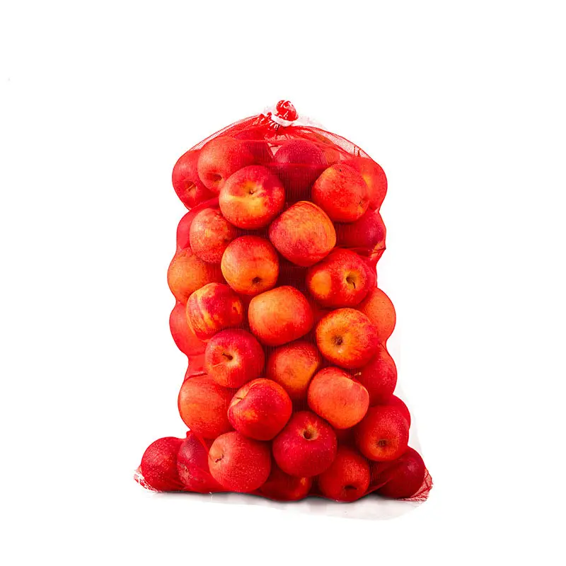 PP dokuma net paketi örgü çanta kırmızı 25kg soğan örgü çanta patates soğan meyve paketi örgü çuval çanta