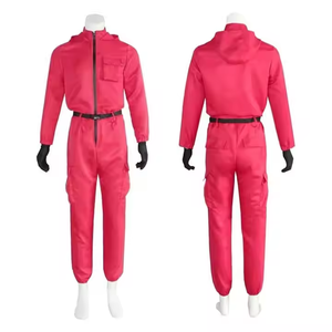 Disfraz de Cosplay para <span class=keywords><strong>Hombre</strong></span> de Halloween, Inspirado en Películas y Series Coreanas, Mono Rojo para Adultos, Disfraz de Carnaval, Conjunto de Overol de Trabajo - Product Image 3