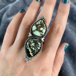 Designer Turquoise 925 Solid Sterling Silver Natural Gemstone Bezel Setting Trendy <b>Statement</b> <b>Ring</b> - Product Image 2