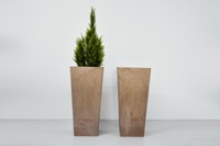 Pots de fleurs carrés cylindriques simples et économiques pour l'intérieur et l'extérieur, parfaits pour la plantation de grandes plantes et la décoration.