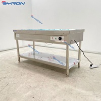 Bain-marie électrique autoportant en acier inoxydable à 8 bacs pour buffet