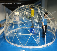 Dôme de jardin en plastique de 3,6 m, tente igloo, restaurant, maison, tente transparente