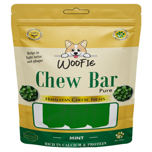 Woofie Mint Himalayan Cheese Chew Bars para Perros, Golosinas Dentales Naturales, Alto Contenido de Proteínas - Product Image 1