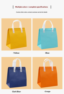 Bolsas Térmicas Personalizadas de Tela No Tejida con Asa, Laminadas con Papel de Aluminio, Gran Capacidad, Desechables, para Empaque de Té de Burbujas, Leche y Alimentos - Product Image 3