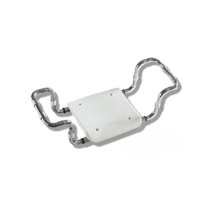 Bath Seat Without <b>Backrest</b> Chrome Frame White 30 Cm Length 40 Cm Width 15 Cm Height Bathroom Safety Equipment - Product Image 1