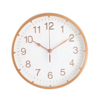 Horloge murale de salon de 12 pouces ronde, style Art déco, avec affichage de la date, mouvement à quartz silencieux, en plastique ABS, logo personnalisé