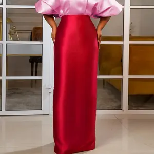 Женская длинная юбка в мусульманском стиле, элегантная Макси-юбка большого размера