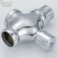 Robinet de chasse d'eau en alliage de zinc chromé à commande manuelle, économie d'eau, temporisation, design moderne, pour toilettes d'hôpital
