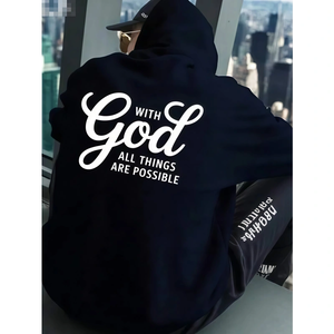 Top Quality 100% Cotton <b>Pullover</b> <b>Men</b> Hoodies Sweatshirts Streetwear Tracksuits Denimes Heavyweight Puff Printing Hoodie Teares - Product Image 6