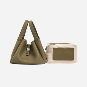 Dropshipping Genuine Leather Women Bucket Bag Fashion Portable Designer Daily Shoulder <b>Handbag</b> - Product Image 4