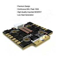Contrôleur de vitesse FOXEER Reaper 128K 4-en-1 ESC 45A 60A 65A BLHeli32 32 bits 30,5*30,5 mm pour drone FPV de course et freestyle