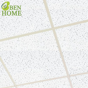 Système de suspension moderne en fibres minérales perforées, artistique et carré, facile à installer, ignifuge et insonorisant pour usage commercial - Product Image 1