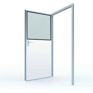 E-ZONG Good Air Tightness Performance ISO Clean Room Door Half Glass Swing Door For Laboratory School And Medical Industry