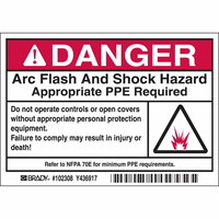 Étiquettes de sécurité industrielles personnalisées - Autocollants adhésifs en vinyle durables pour machines et équipements - Arc électrique, Danger et Prudence