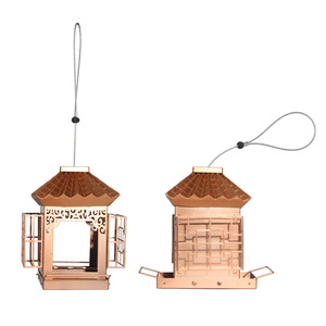 Mangeoire à oiseaux semi-automatique pour balcon extérieur, mangeoire suspendue imperméable pour cour, mangeoire pour moineaux sauvages - Product Image 2
