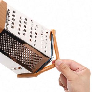 9-Inch Kitchen Cheese Grater 6 Sides Wood-Like Grain Handle Hand Tools Graters Durable Metal <b>Vegetables</b> Home Use 6-in-1 Grater - Product Image 3