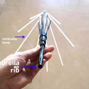 DD2718 pièces de réparation queue trou pôle anneau prise béquille conseils Golf <span class=keywords><strong>parapluie</strong></span> poignée J poignée remplacement <span class=keywords><strong>parapluie</strong></span> réparation accessoires - Product Image 4