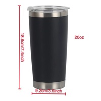 Bouteille isotherme personnalisée avec logo, 20 oz, sublimation, double paroi, acier inoxydable 304, gobelets à café pour la salle de sport